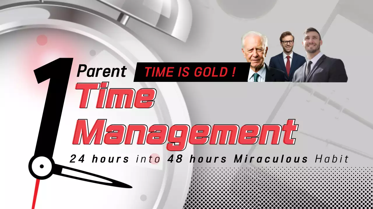 Red Modern Time Management Promotion YouTube Thumbnail