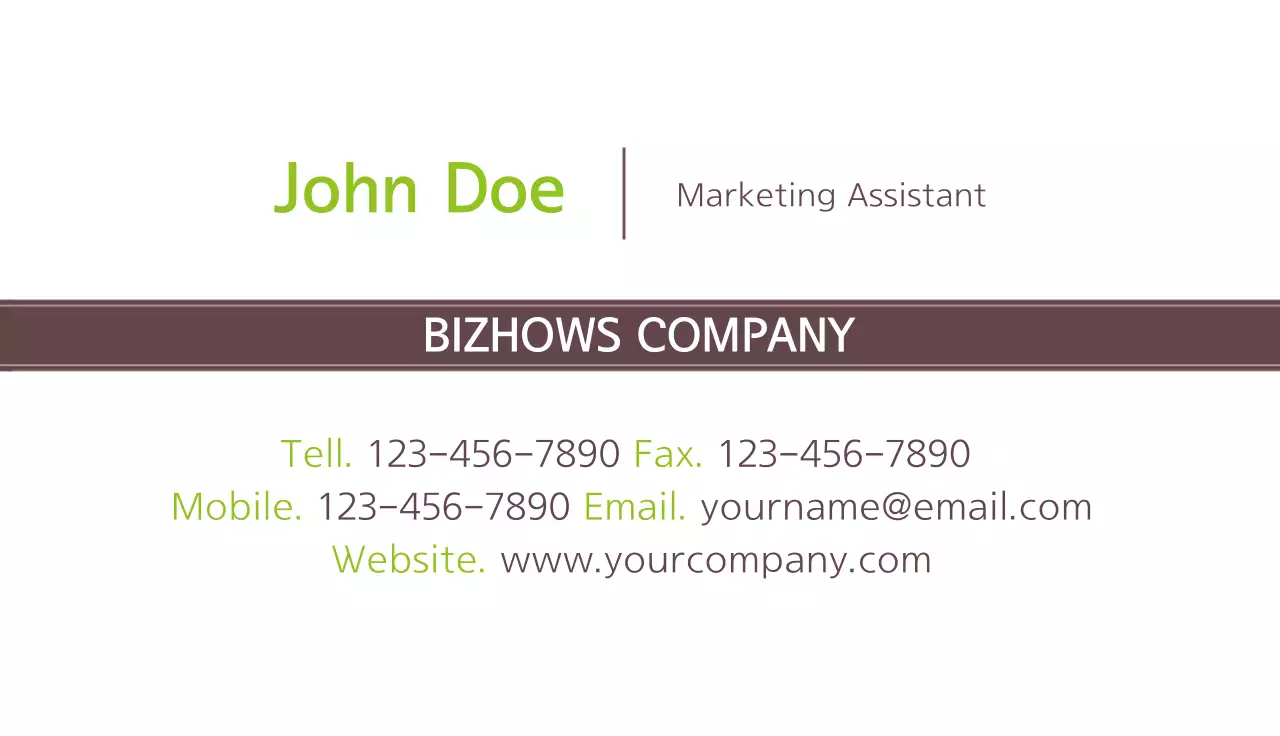 Brown Clean Business Card
