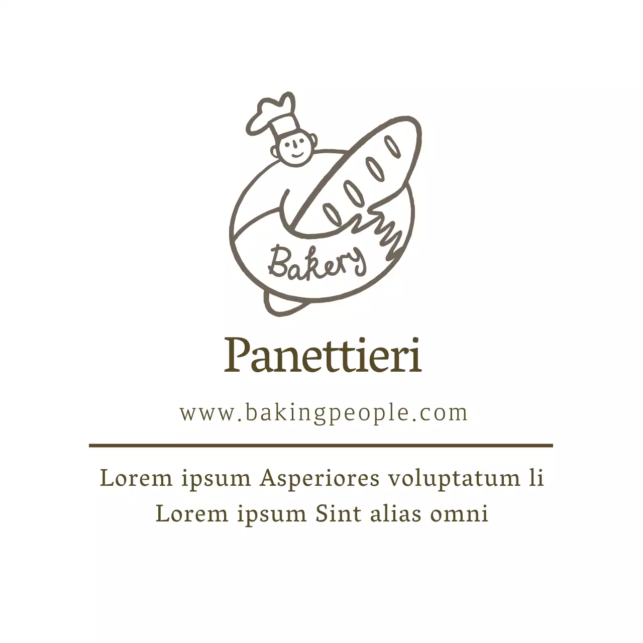 Illustrazione marrone logo panificio etichetta panificio