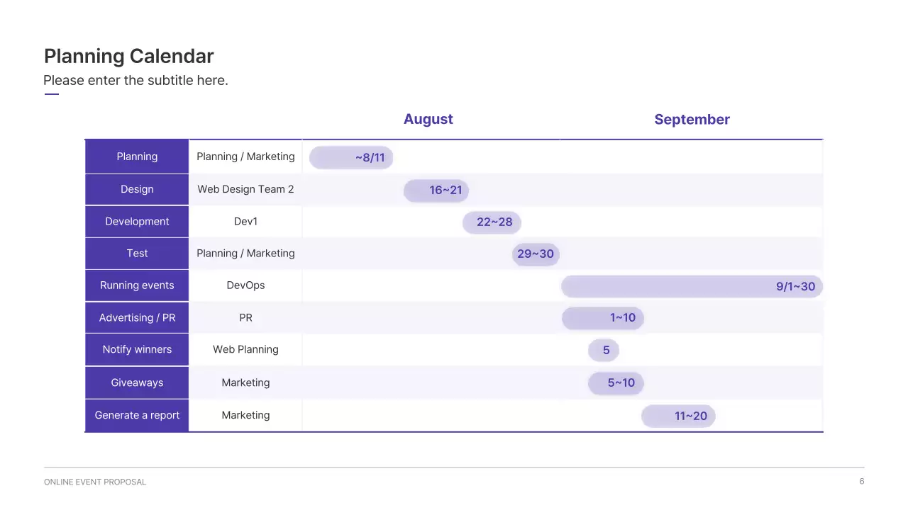 Roulette Online Event Proposal in Purple-Yellow