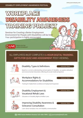 Brown Professional Disability Training Announcement Poster