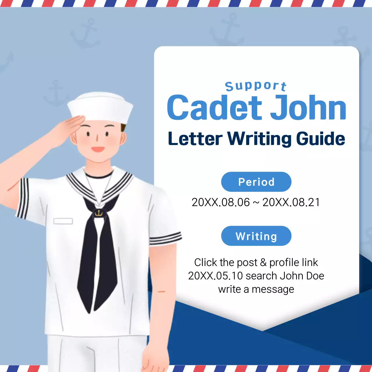 Blue Simple Letter Guide Social Media Post