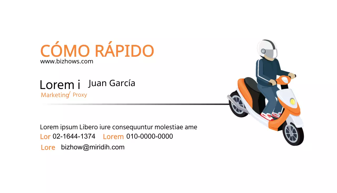 Tarjetas de visita de repartidor