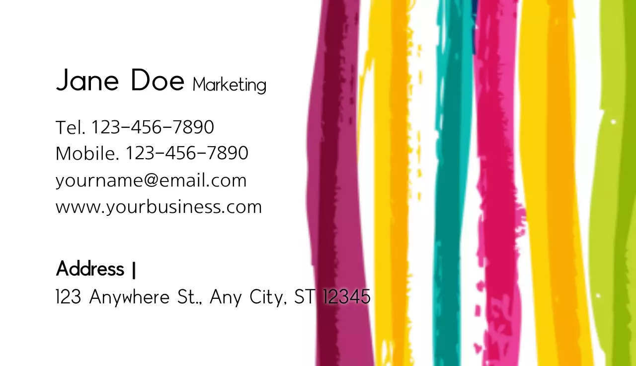 Colorful Modern Business Card