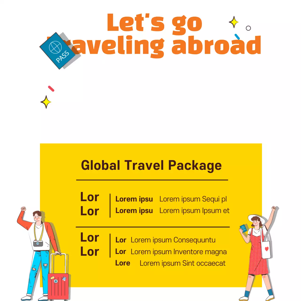 Orange Trendy Travel Promotion Banner