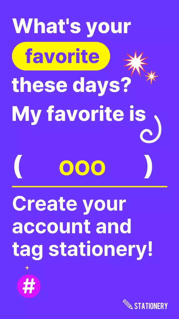 퍼플 트렌디 스테셔너리 프로모션 인스타그램 포스트