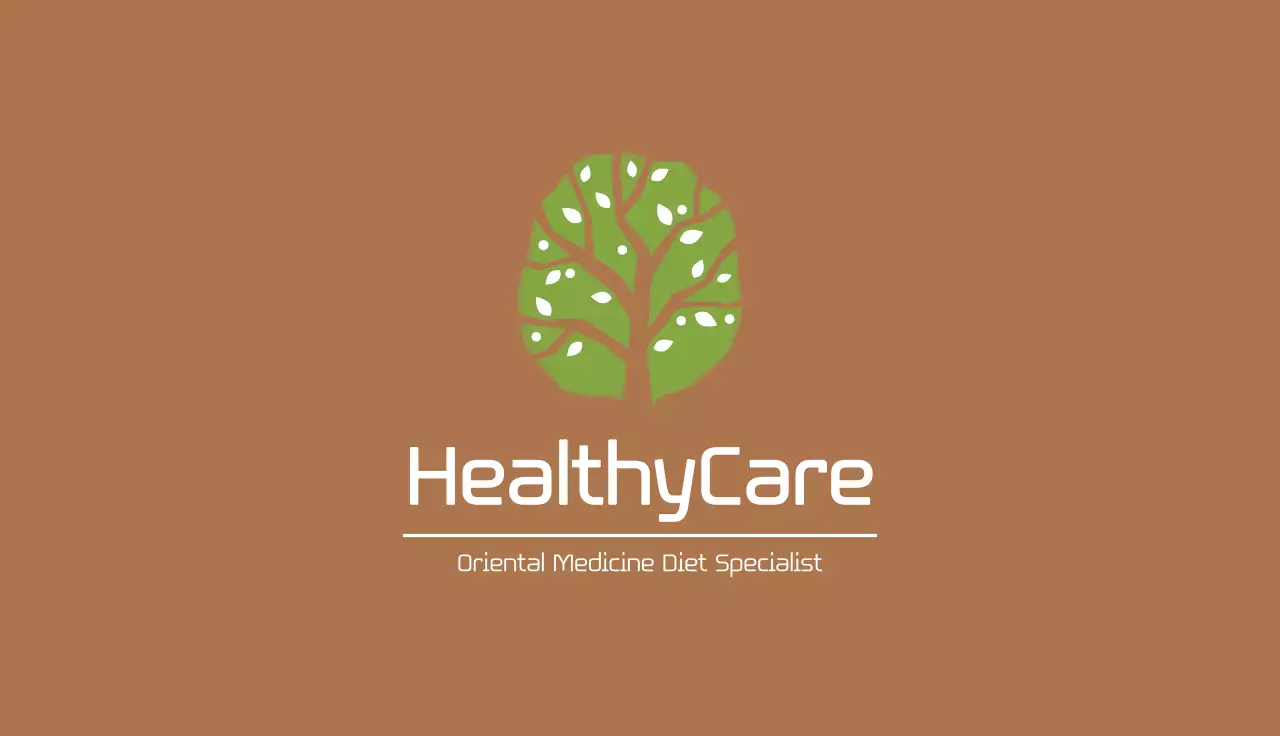 Brown Minimal Health Business Card