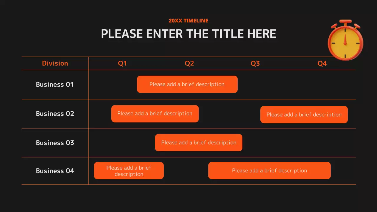 오렌지 모던 비즈니스 플랜 문서 프레젠테이션