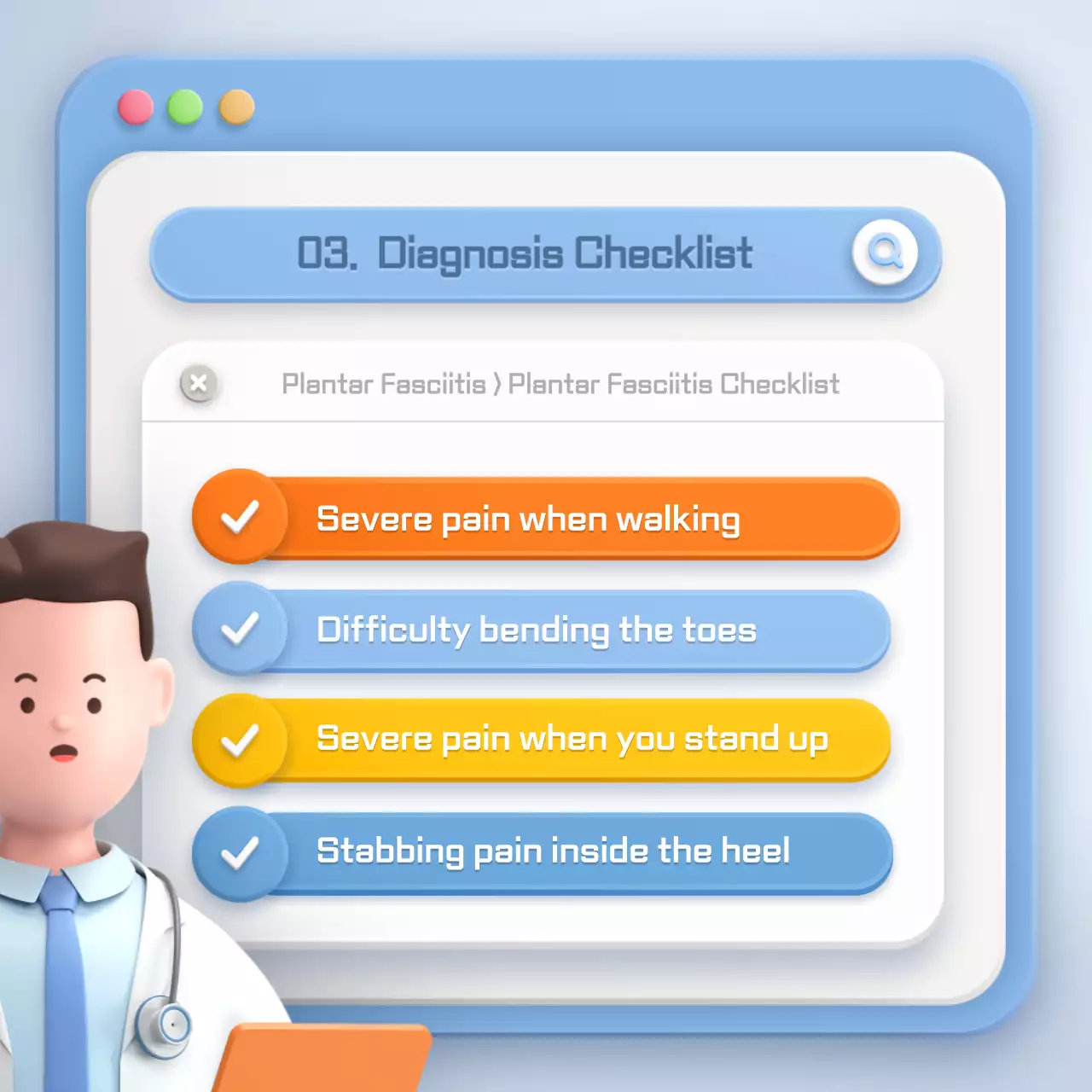 Blue Modern Foot Health Guide Instagram Carousel