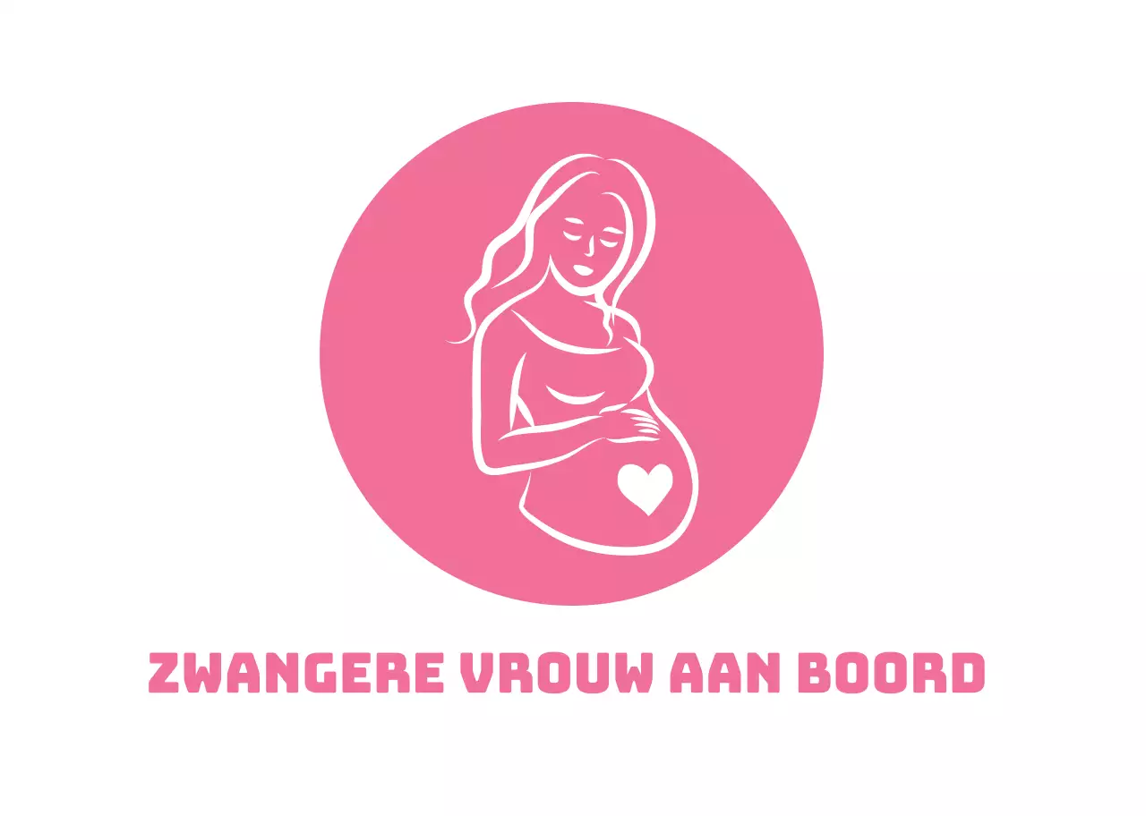 Wit roze eenvoudig lijnpictogram Zwangere vrouwen aan boord van voertuig begeleiding