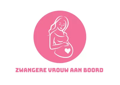 Wit roze eenvoudig lijnpictogram Zwangere vrouwen aan boord van voertuig begeleiding