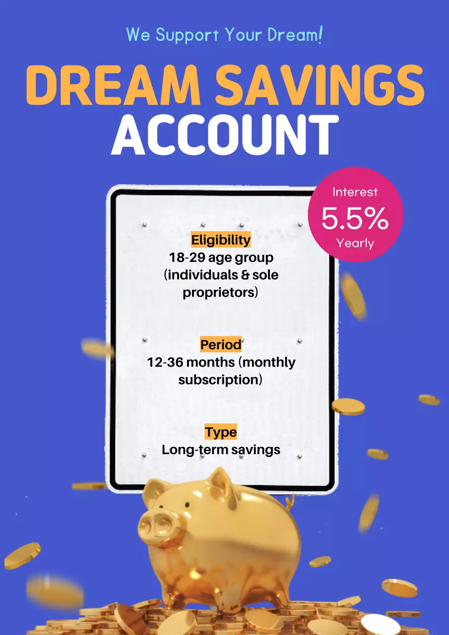 Blue Modern Savings Promotion Poster