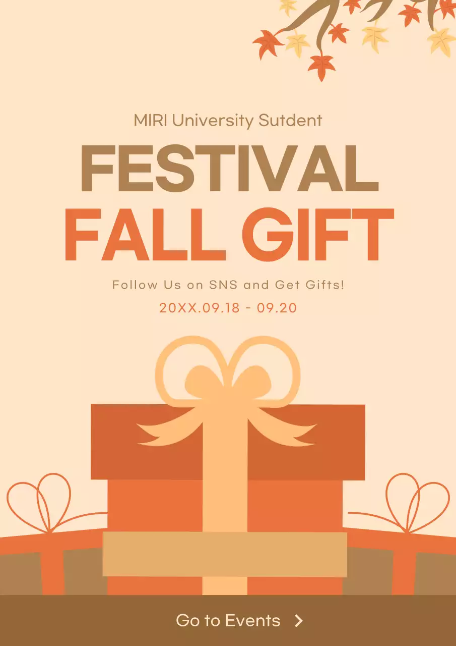 Orange Minimal Festival Promotion Poster