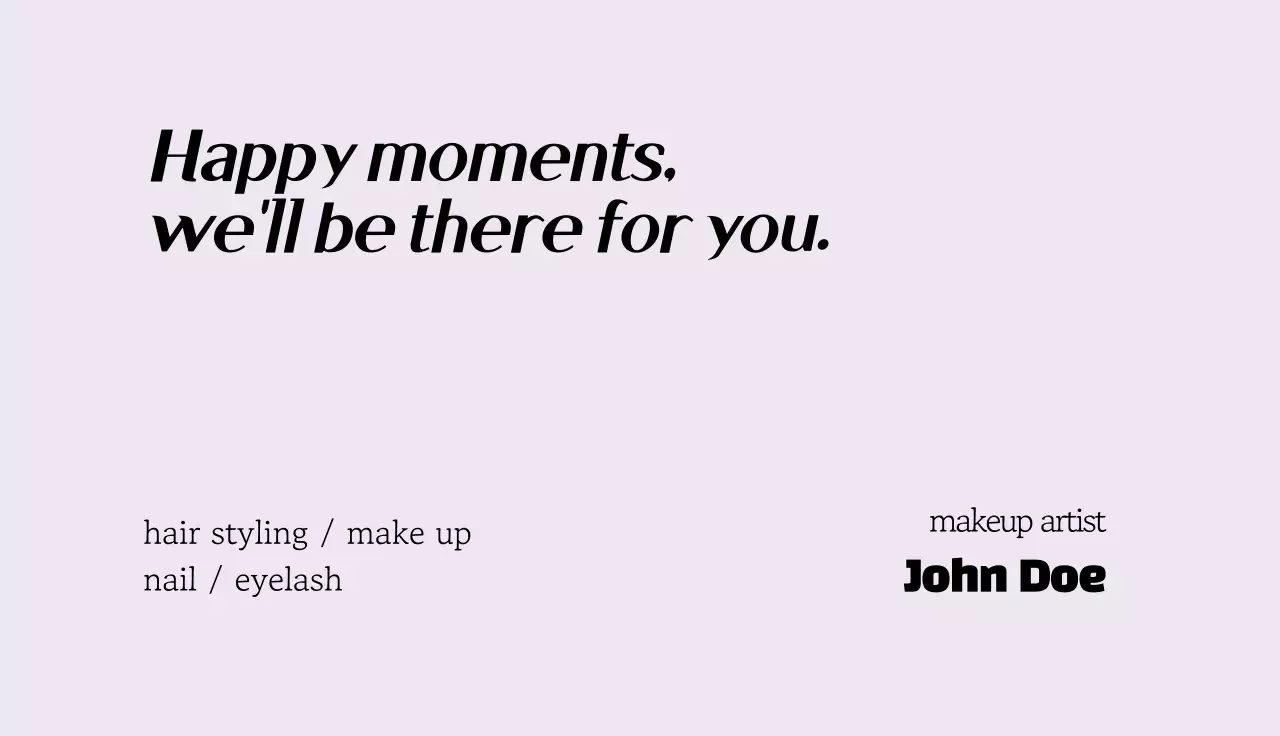 Beige Minimal Beauty Business Card