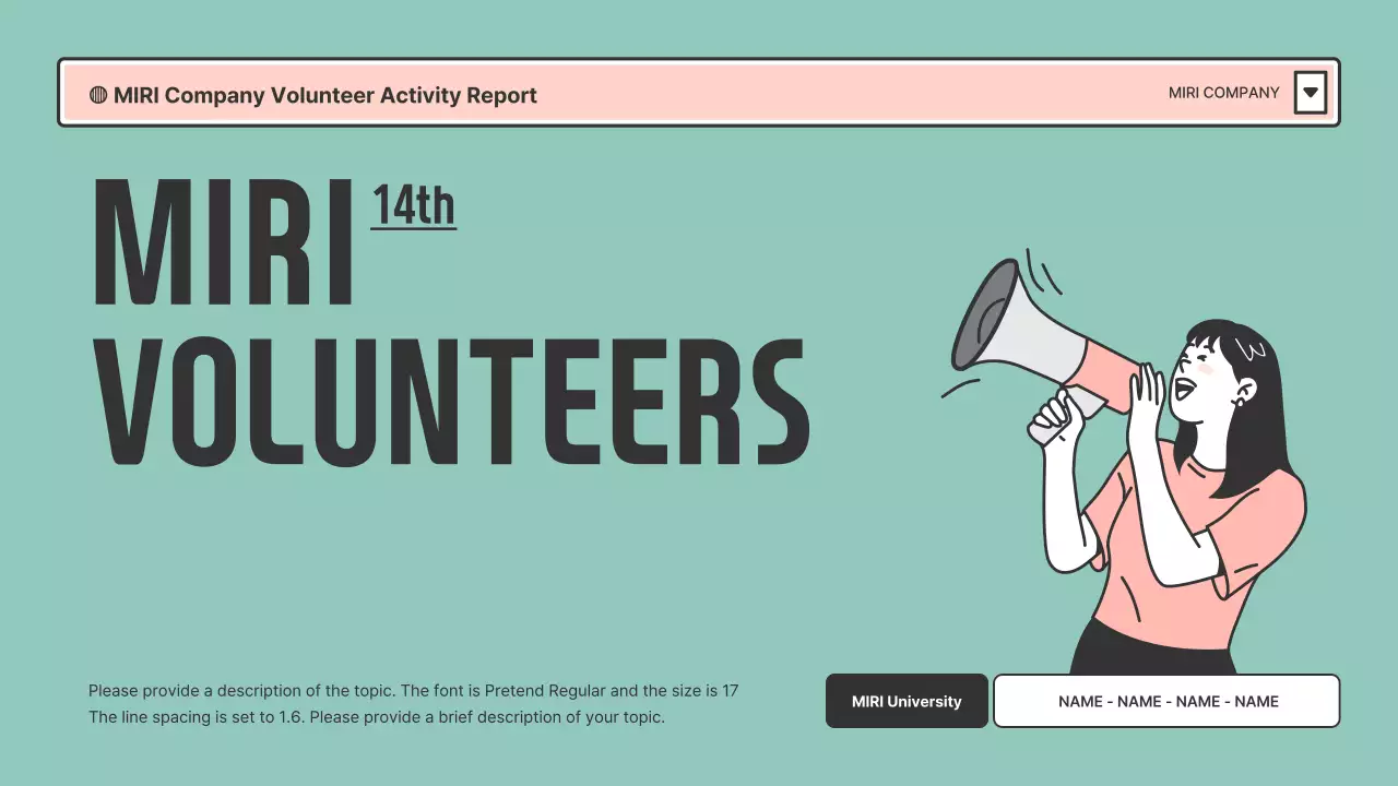Mint Modern Volunteer Report Presentation