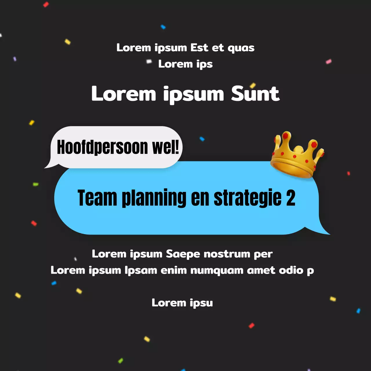 Aankondiging van de resultaten van een interne wedstrijd voor een schattig blauw en geel concept