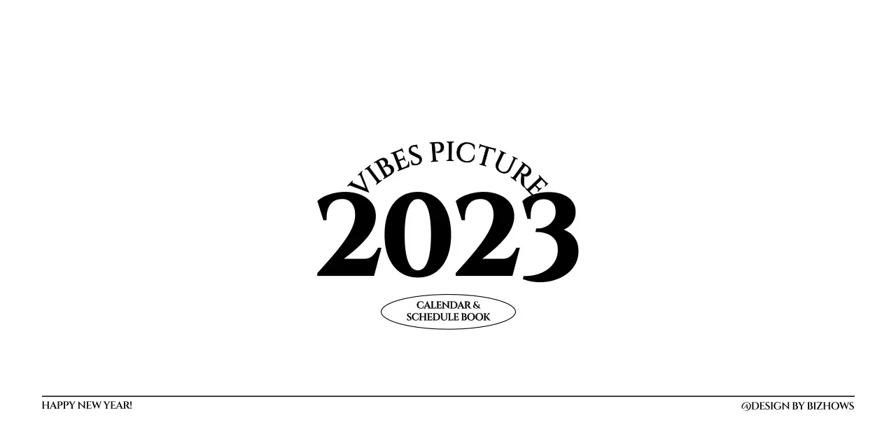 Simple style wall calendar with black and white emotional travel photography concept