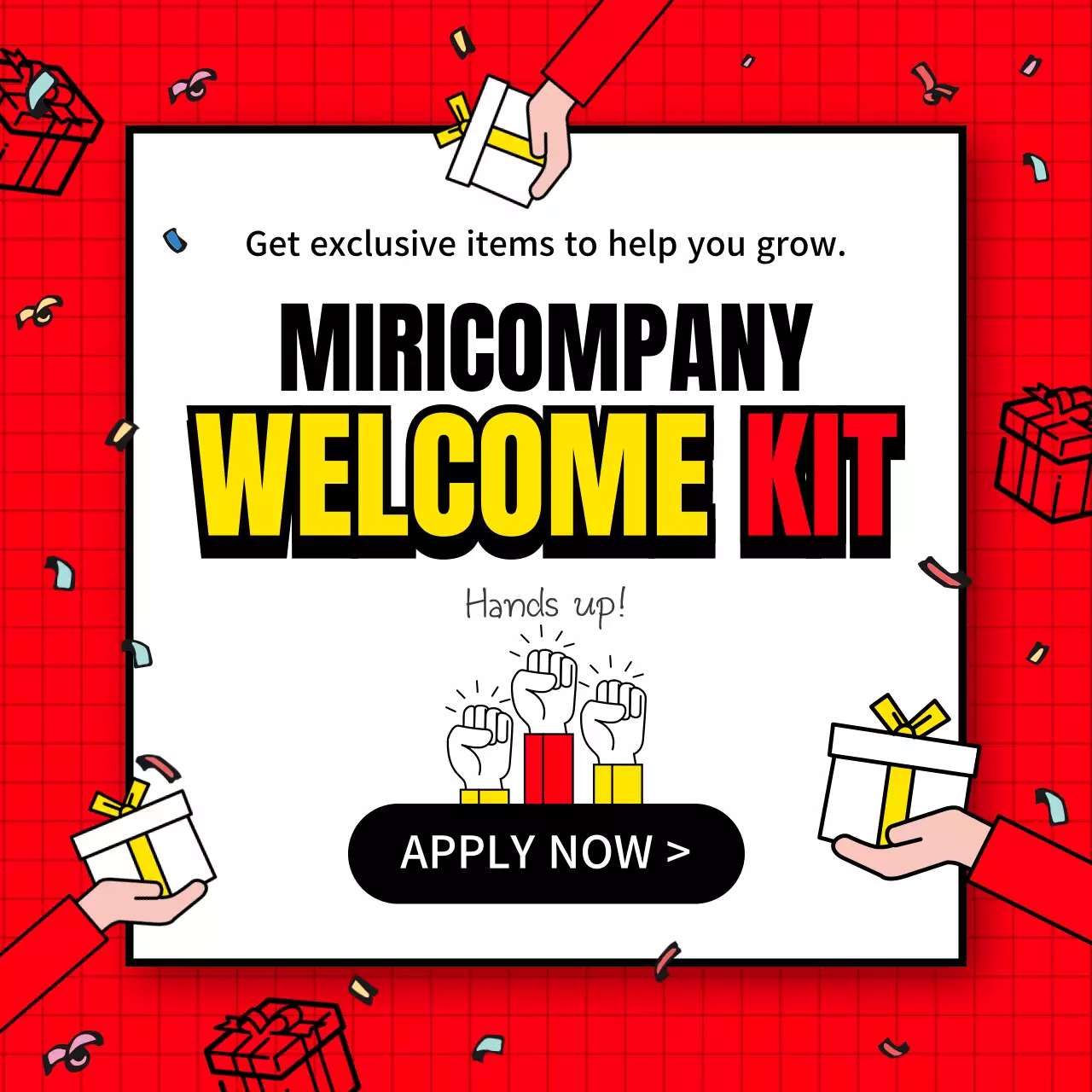 Red Pop Welcome Promotion Social Media Post