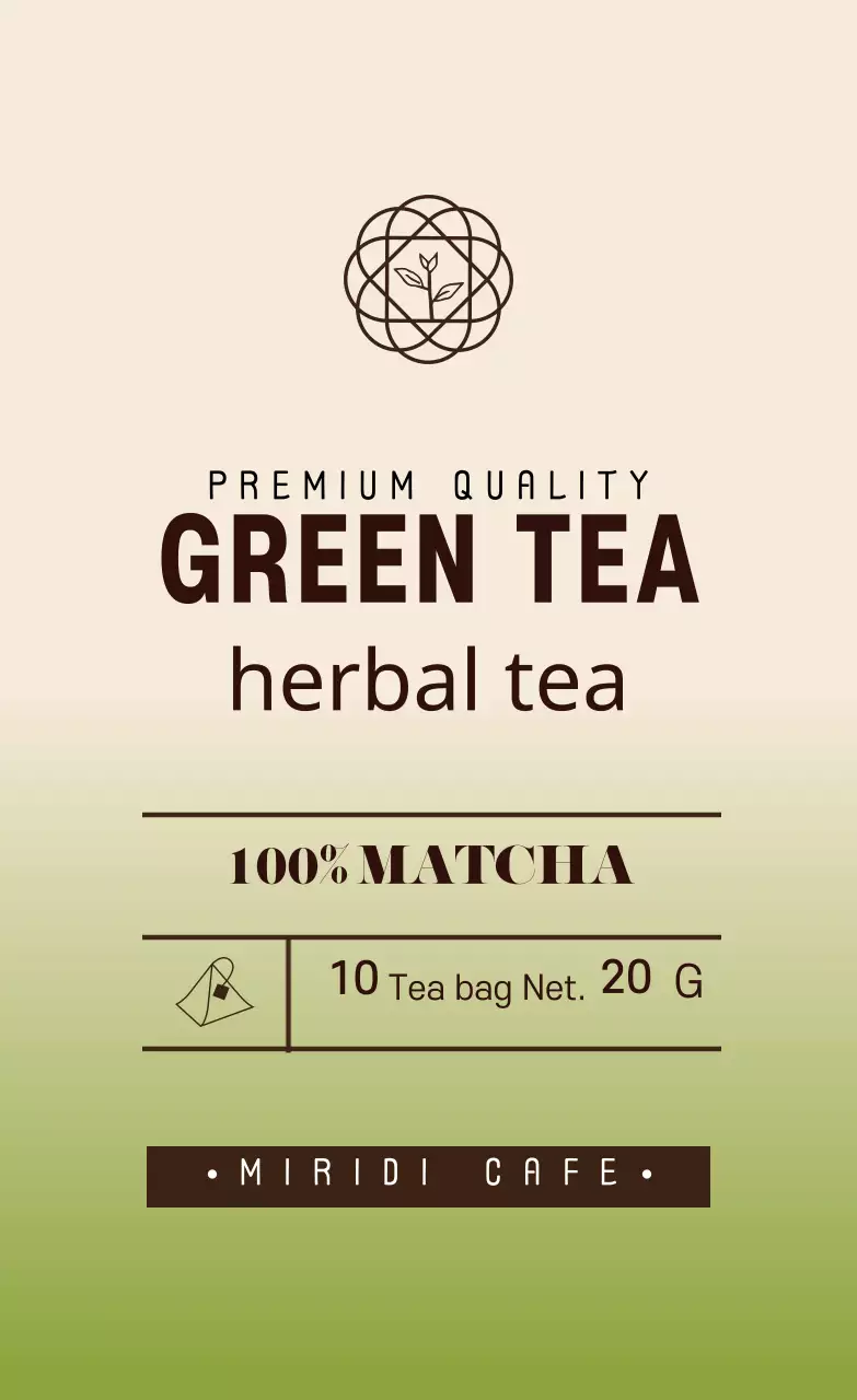 Yeondu Ivory minh họa quán cà phê nhãn trà xanh 