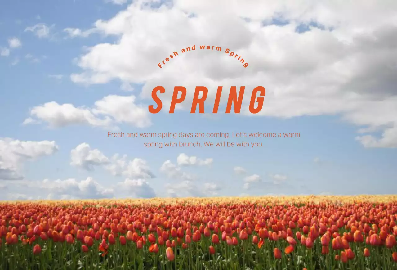 Warm emotional design with a spring floral concept