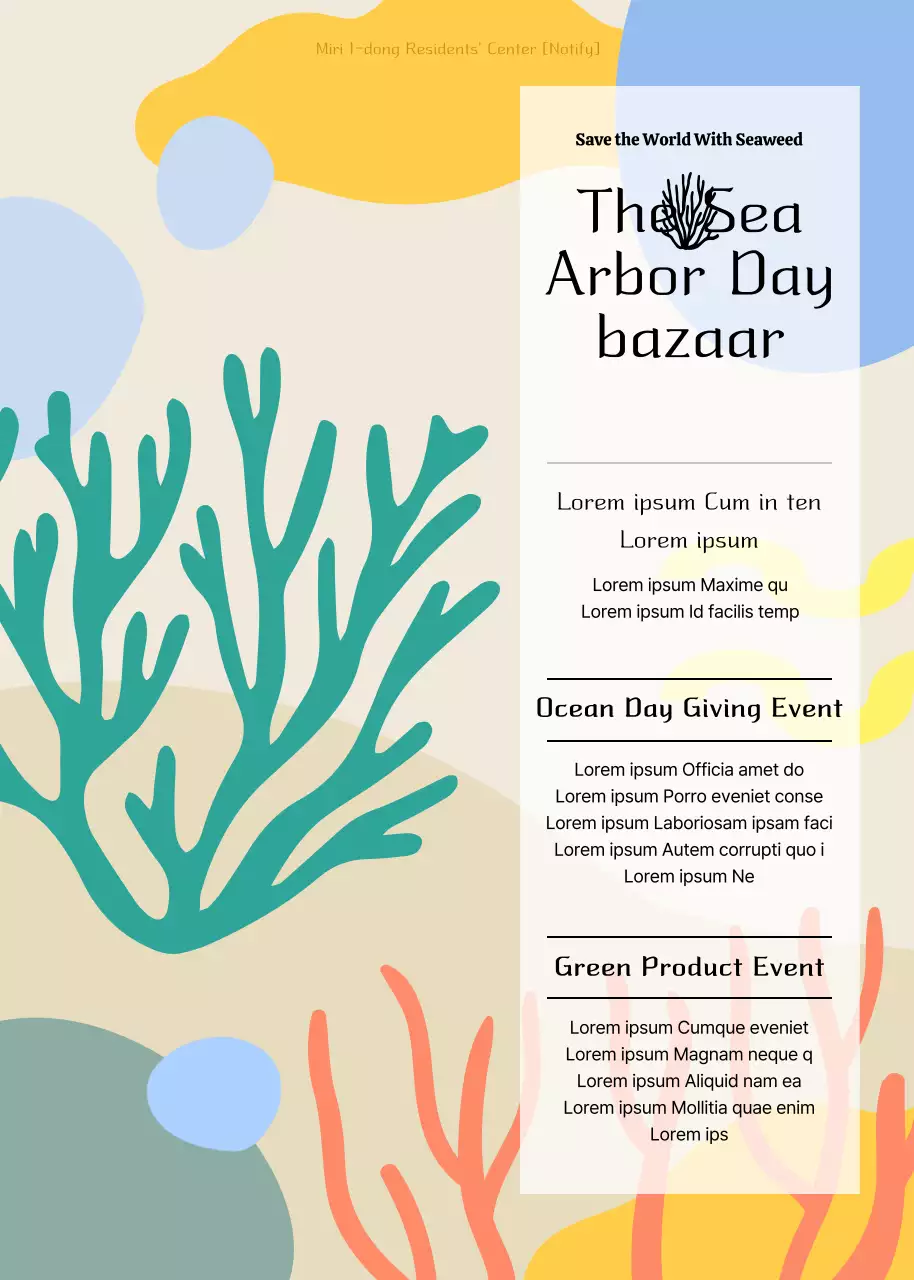 Beige Modern Environment Announcement Poster