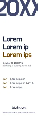 Gaya sederhana dengan warna biru tua dan cokelat Panduan untuk Konferensi Musim Gugur