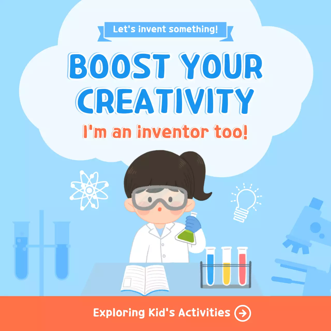 Blue Playful Creativity Guide Social Media Post
