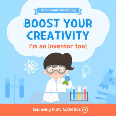 Blue Playful Creativity Guide Social Media Post