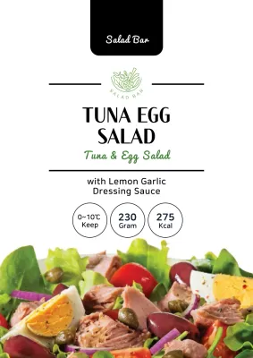Green Minimal Salad Menu Poster