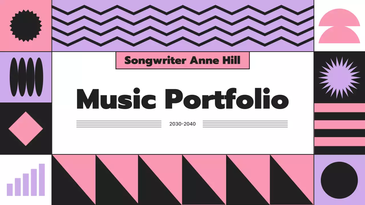 Pink Retro Music Portfolio Presentation