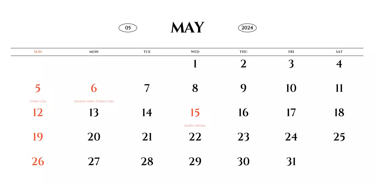 Simple style wall calendar with black and white emotional travel photography concept