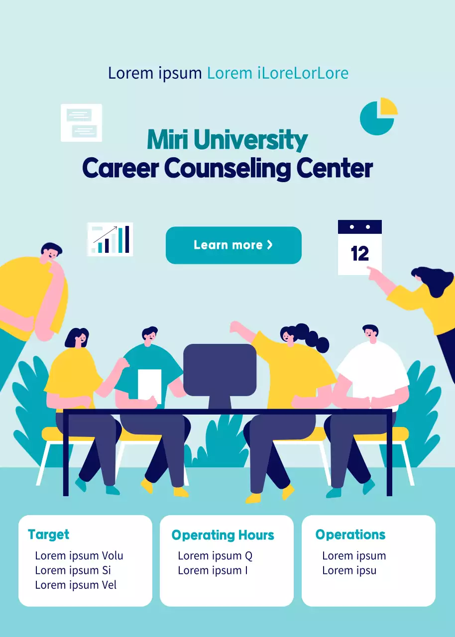 Poster Iklan Karier Modern Teal