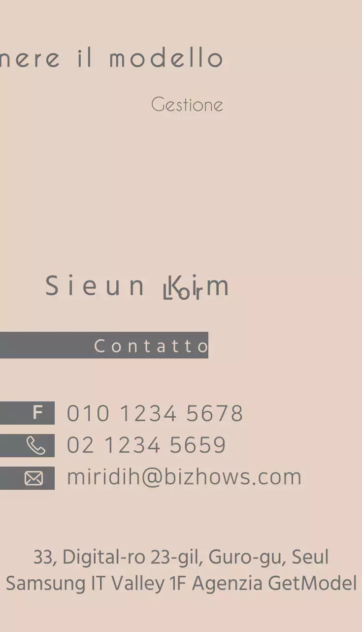 Gestione dei modelli