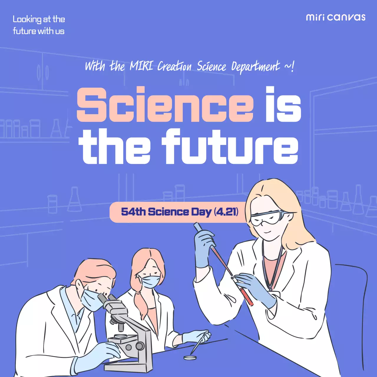 Blue Modern Science Promotion Social Media Post