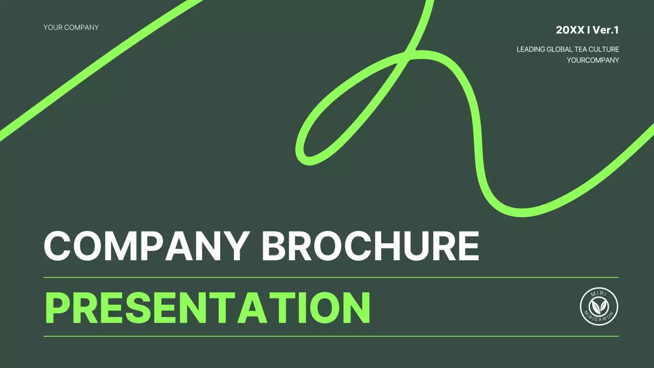 Green Modern 회사 브로셔 프레젠테이션