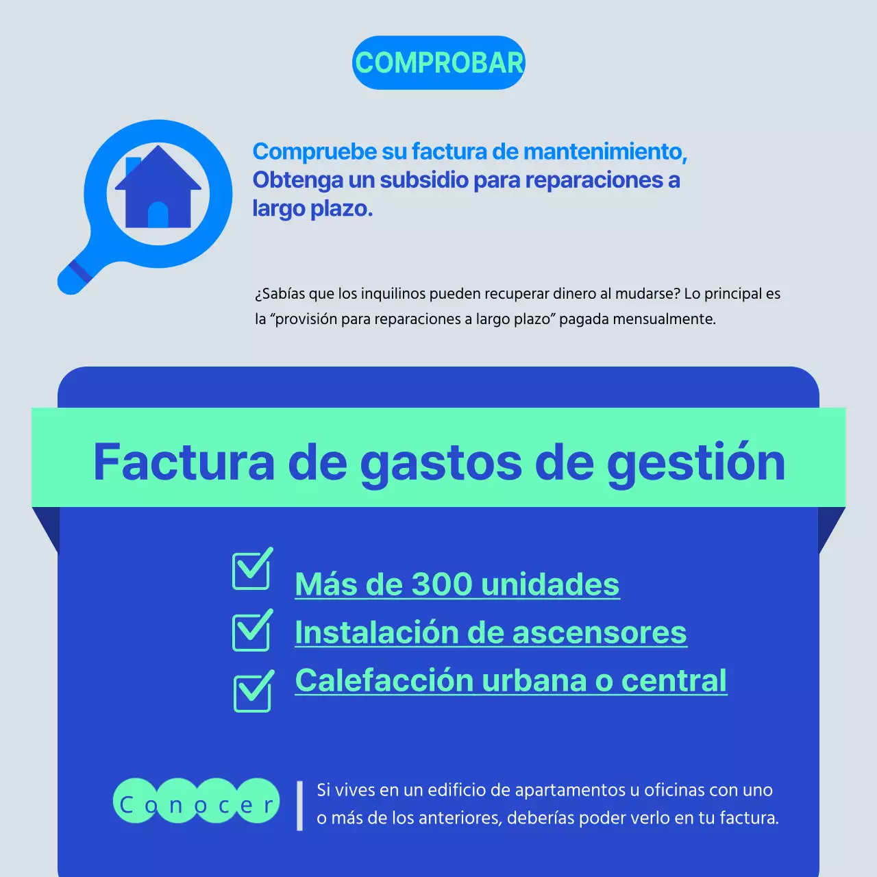 Icono de la casa azul y menta Provisión para reparaciones a largo plazo