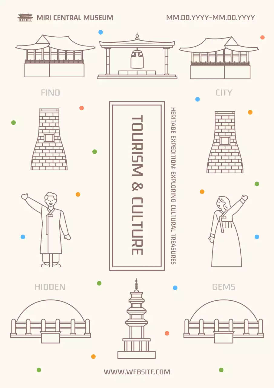 Beige Cultural Tourism Event Poster