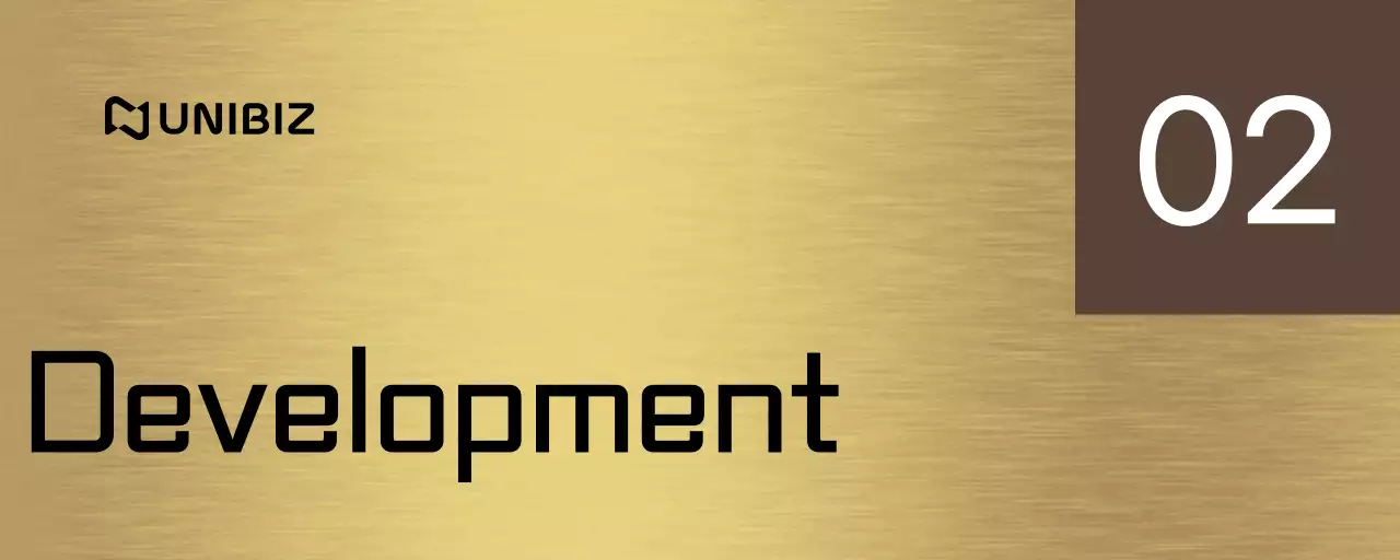 A simple placeholder sign with brown and black corporate department names and square shapes.