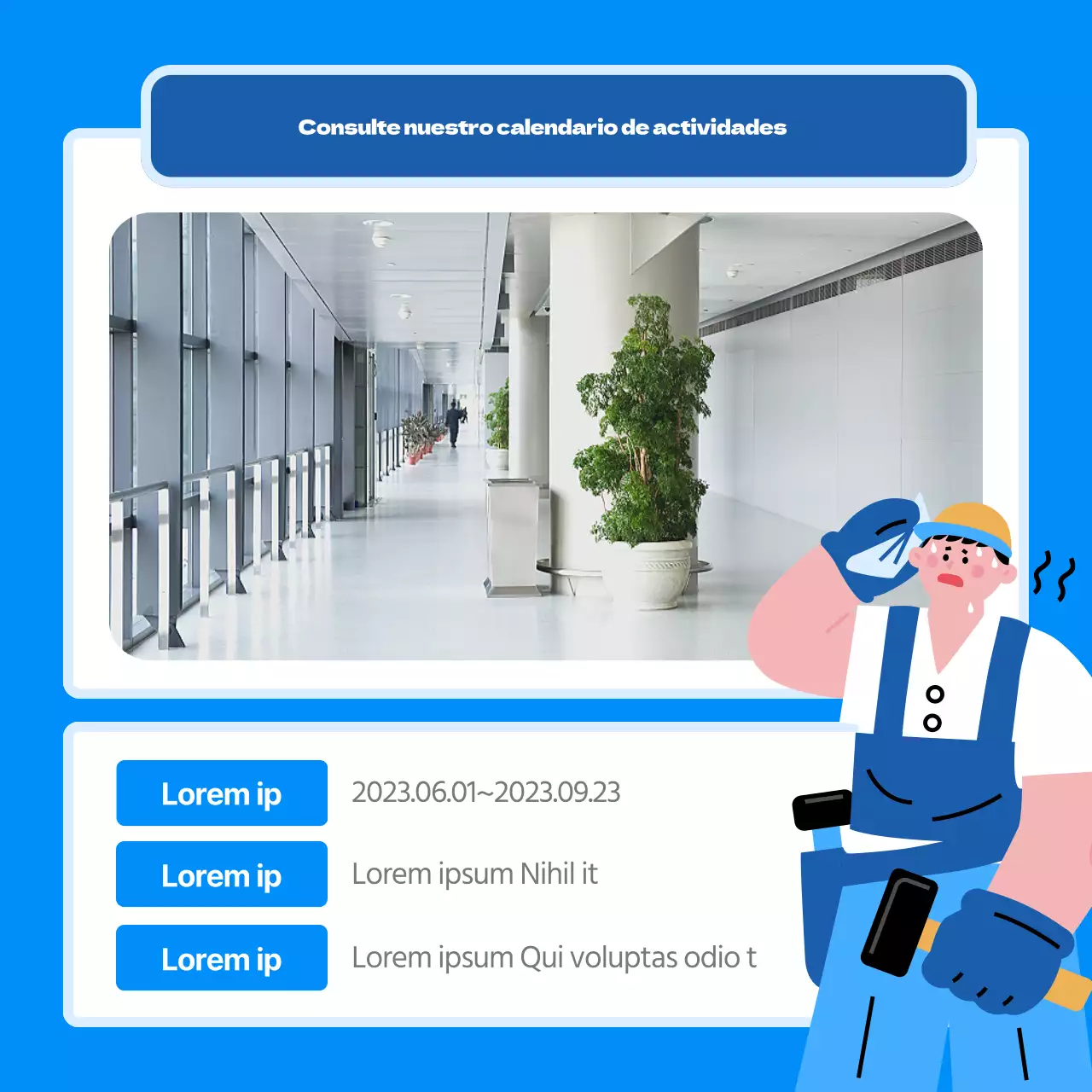 Cómo gestionar un refugio para olas de calor con un concepto limpio, azul e ilustrado