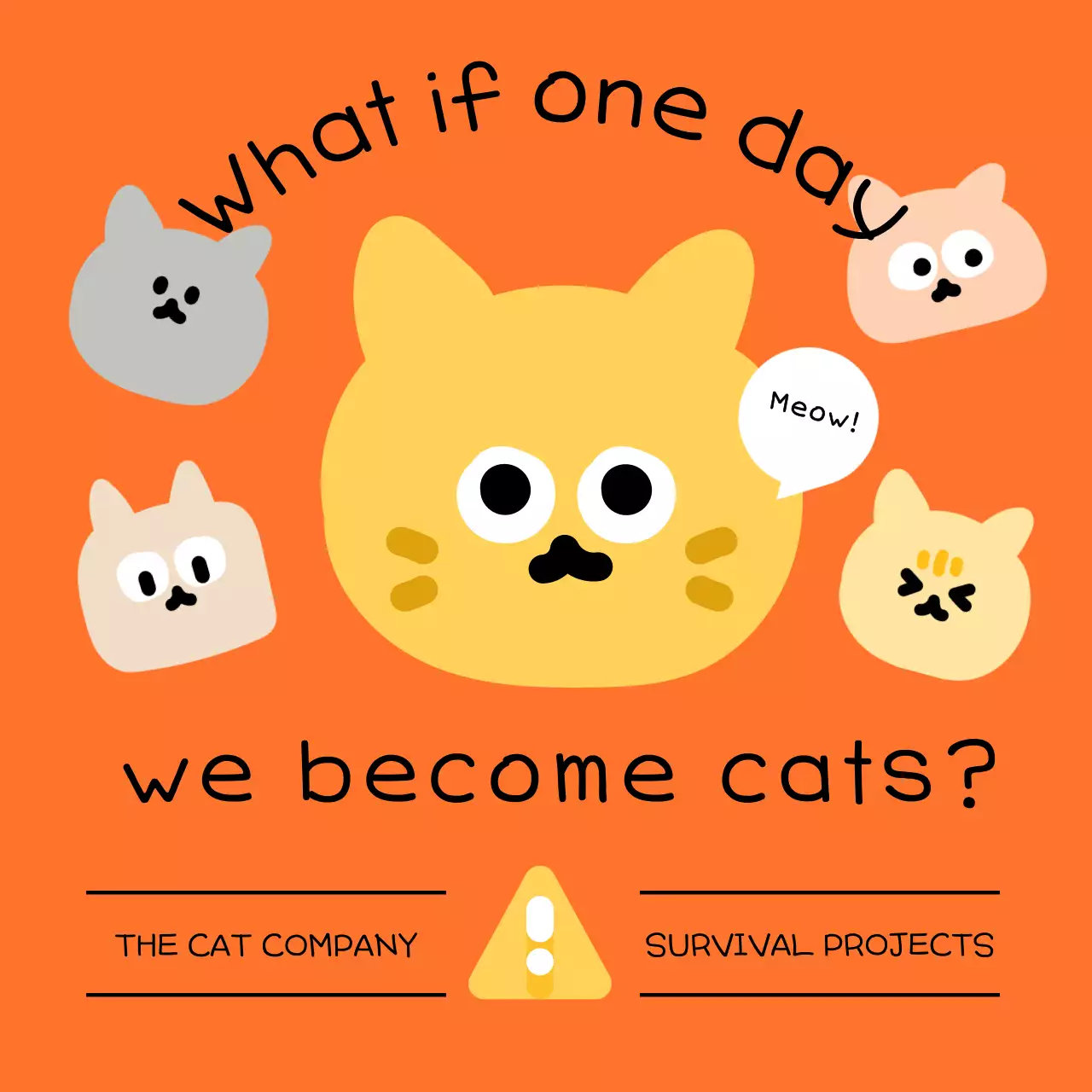 오렌지 크리에이티브 캣 프로모션 인스타그램 캐러셀