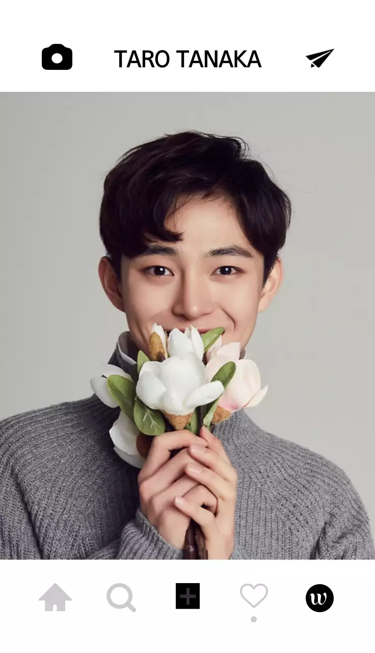 グレー シンプル 写真 プロフィール 名刺