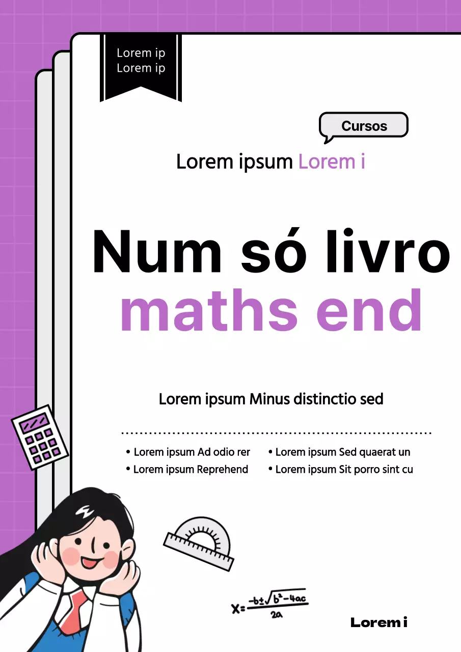 Ilustração púrpura e gira de uma capa de livro de perguntas especiais
