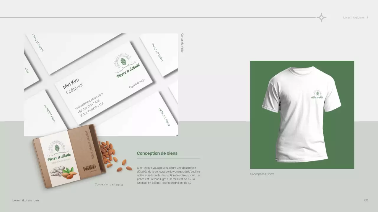 Portefeuille de design avec un concept simple en bleu et blanc