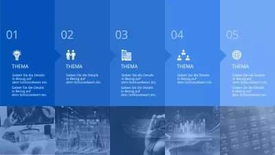 Straßenkarte mit Fotos und Symbolen in Blau