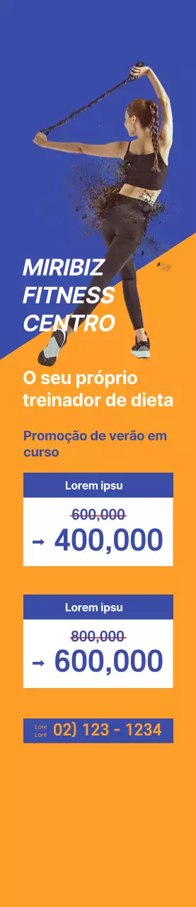 Promover os eventos promocionais animados do seu ginásio