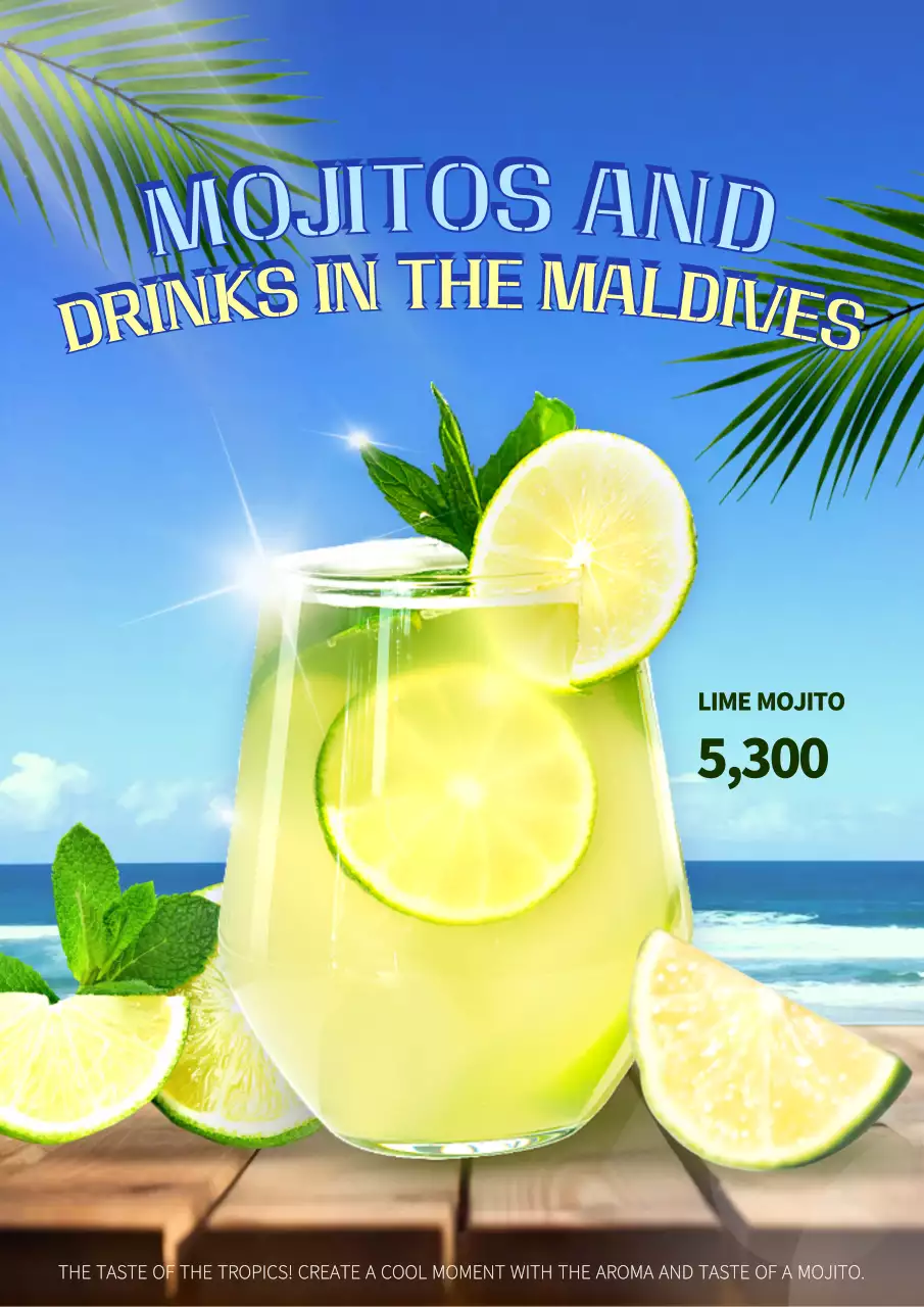 Green Tropical Mojito Promotion Poster