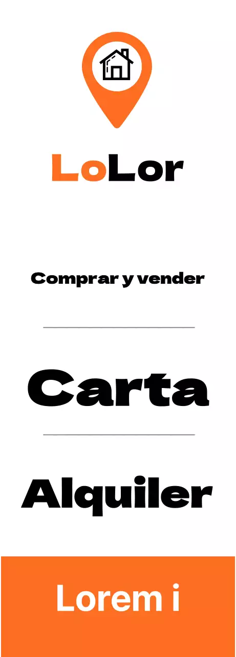 Promocione su propiedad en negro y naranja