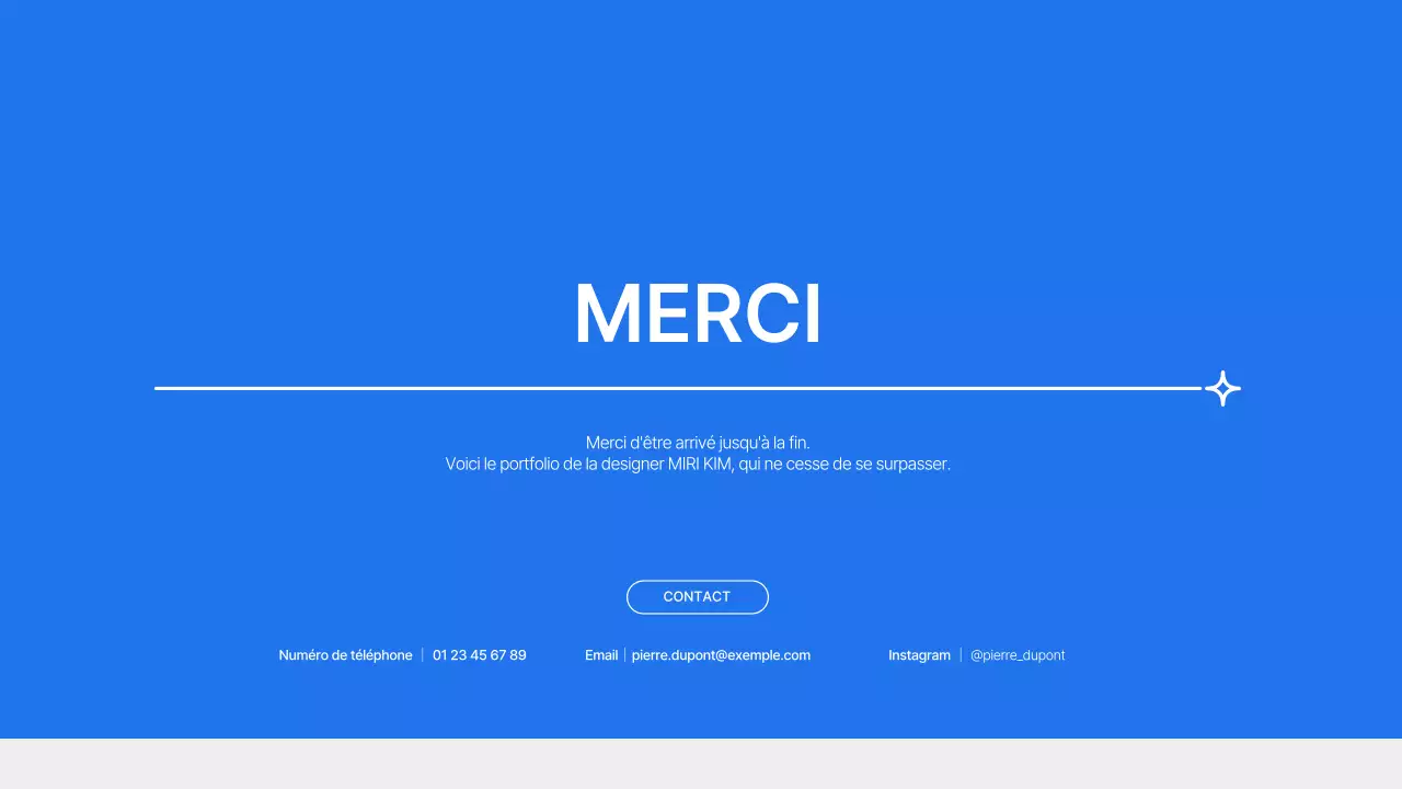 Portefeuille de design avec un concept simple en bleu et blanc