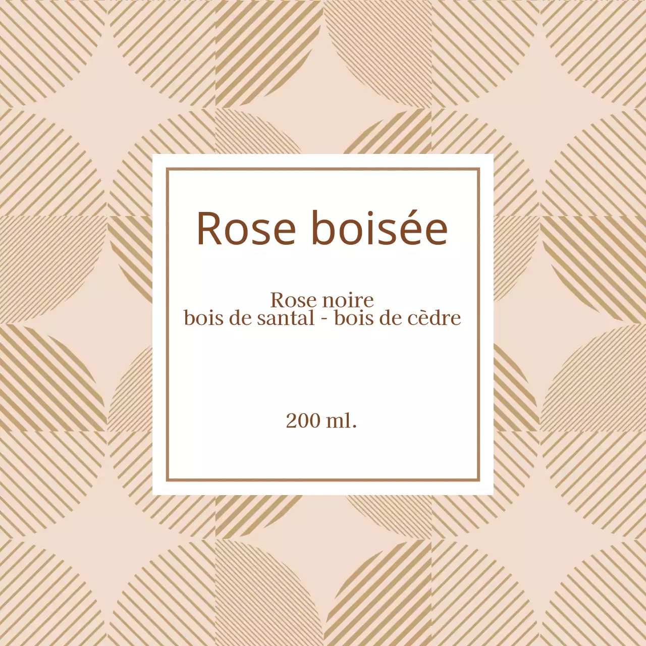 Etiquette de diffuseur à motif beige