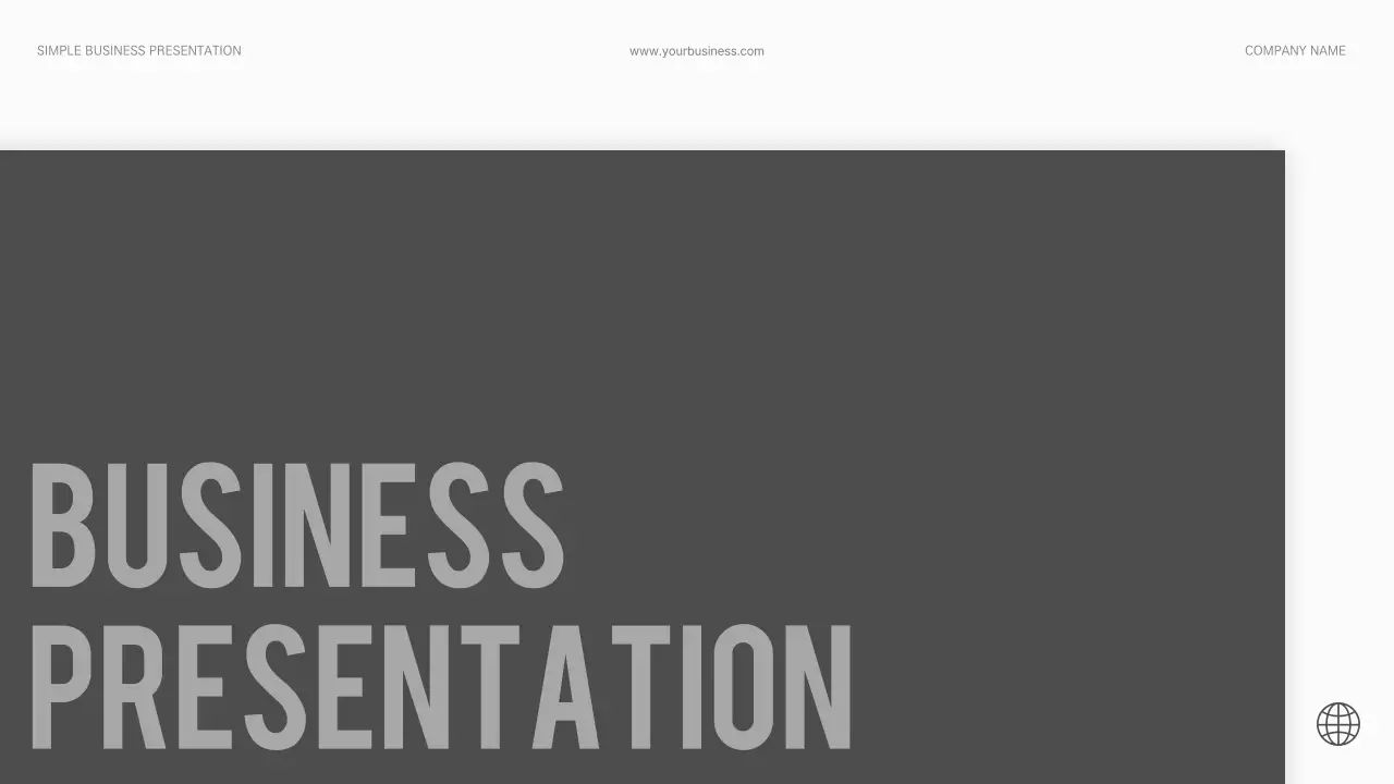 Grey Modern Business Document Presentation